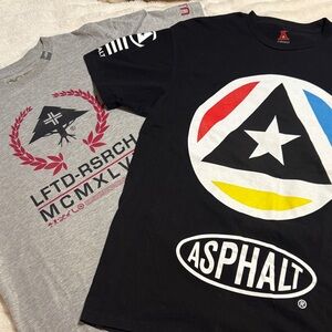 LRG Black and Gray Graphic Tees